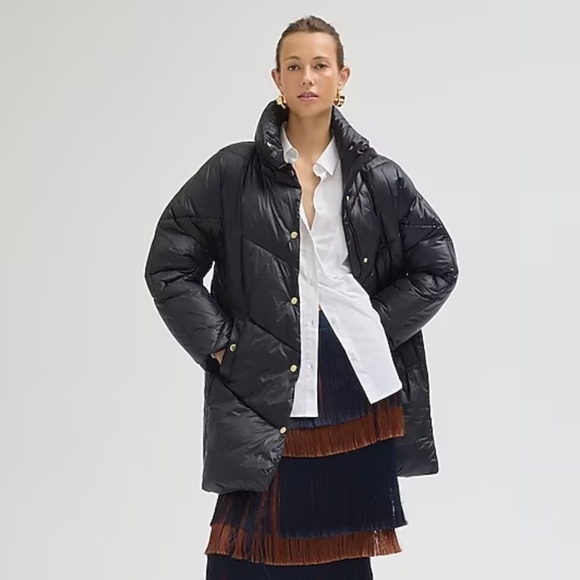 J crew Villa puffer coat with PrimaLoft® black - Picture 1 of 4